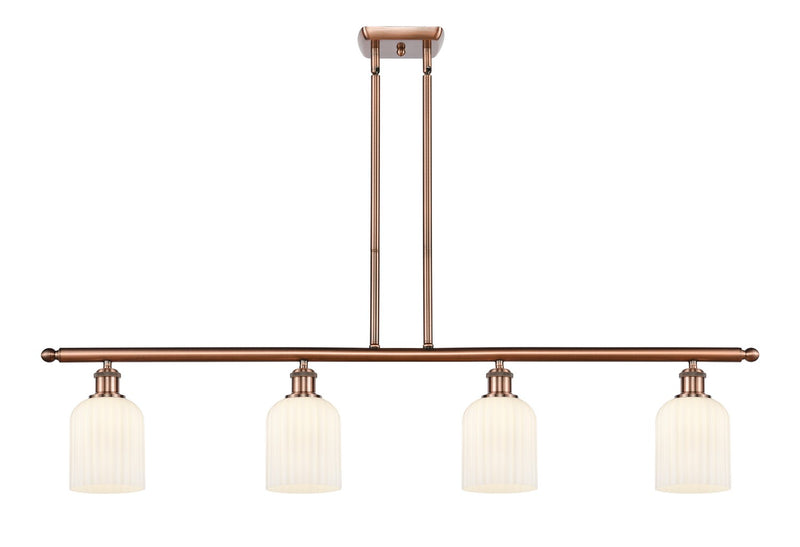 Innovations 516-4I-AC-G559-5GWH Four Light Island Pendant, Antique Copper
