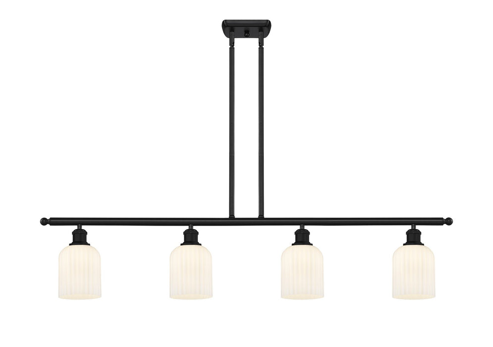 Innovations 516-4I-BK-G559-5GWH Four Light Island Pendant, Matte Black
