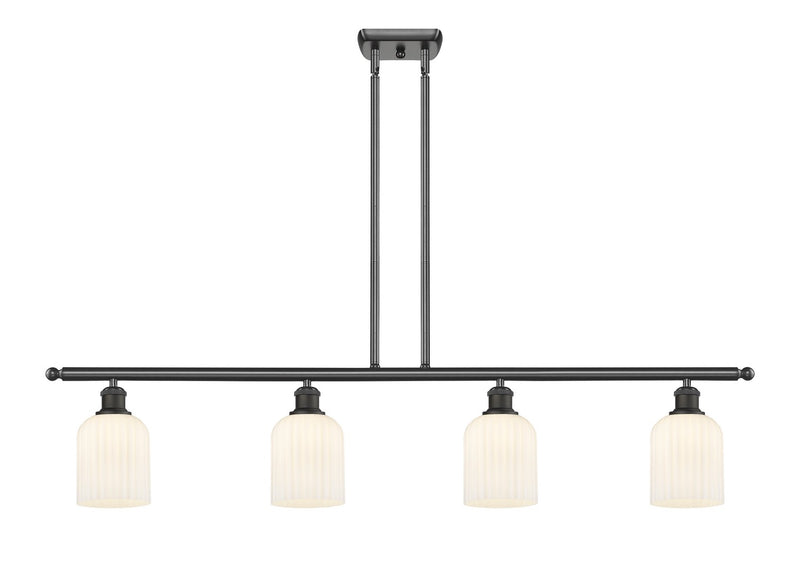 Innovations 516-4I-OB-G559-5GWH Four Light Island Pendant, Oil Rubbed Bronze