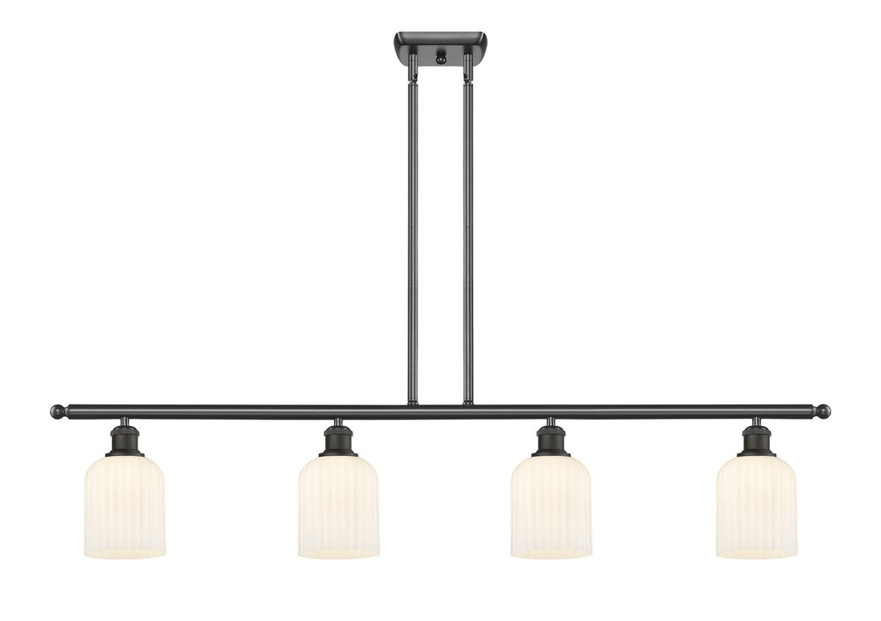 Innovations 516-4I-OB-G559-5GWH Four Light Island Pendant, Oil Rubbed Bronze