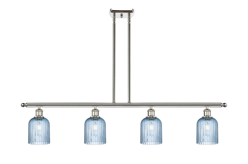 Innovations 516-4I-PN-G559-5BL Four Light Island Pendant, Polished Nickel