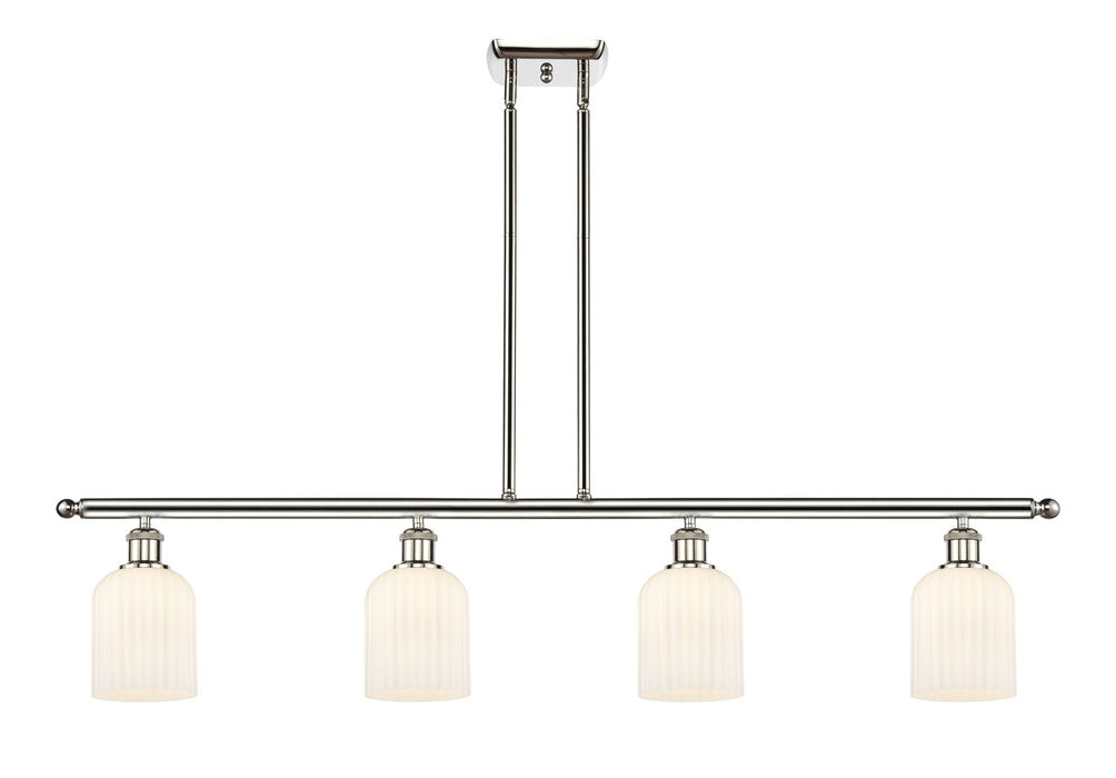 Innovations 516-4I-PN-G559-5GWH Four Light Island Pendant, Polished Nickel