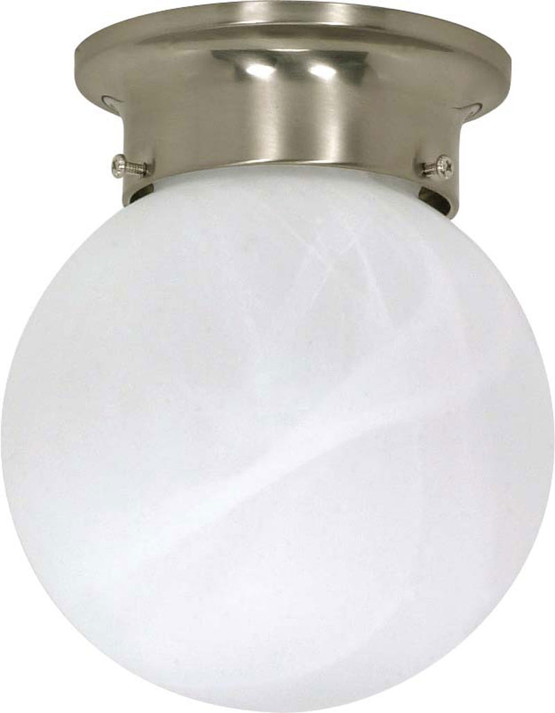 Nuvo Lighting 60-257 One Light Flush Mount, Brushed Nickel