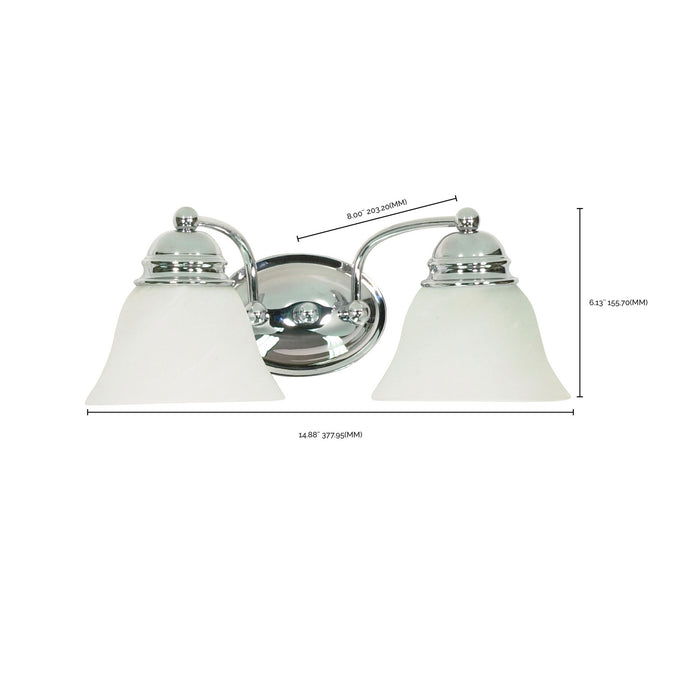 Nuvo Lighting 60-337 Two Light Vanity, Polished Chrome