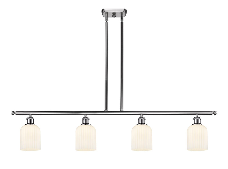 Innovations 516-4I-SN-G559-5GWH Four Light Island Pendant, Brushed Satin Nickel