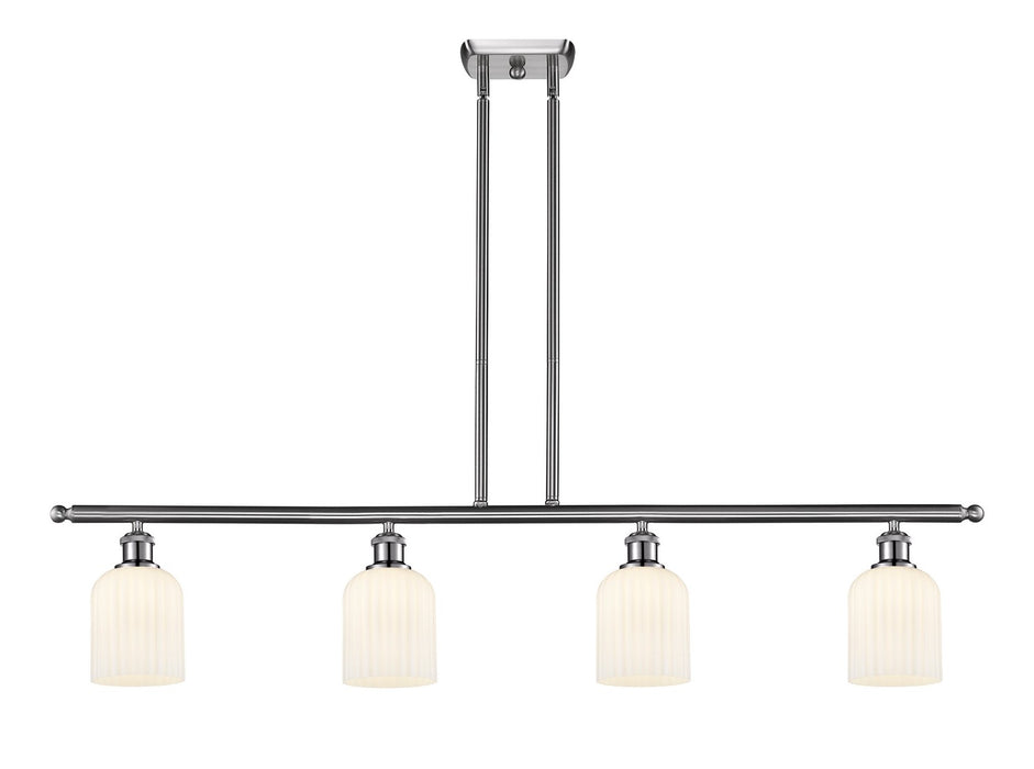 Innovations 516-4I-SN-G559-5GWH Four Light Island Pendant, Brushed Satin Nickel