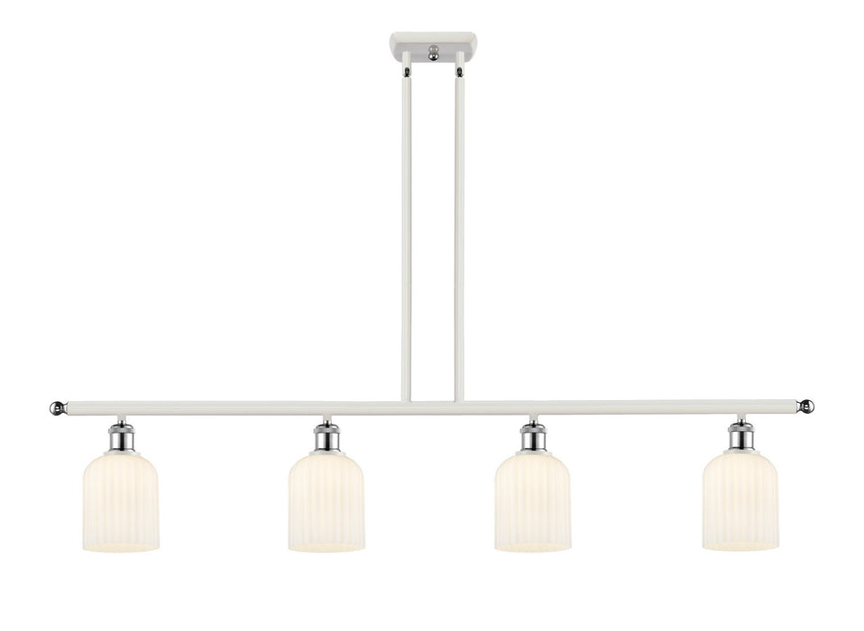 Innovations 516-4I-WPC-G559-5GWH Four Light Island Pendant, White Polished Chrome