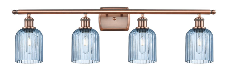 Innovations 516-4W-AC-G559-5BL Four Light Bath Vanity, Antique Copper