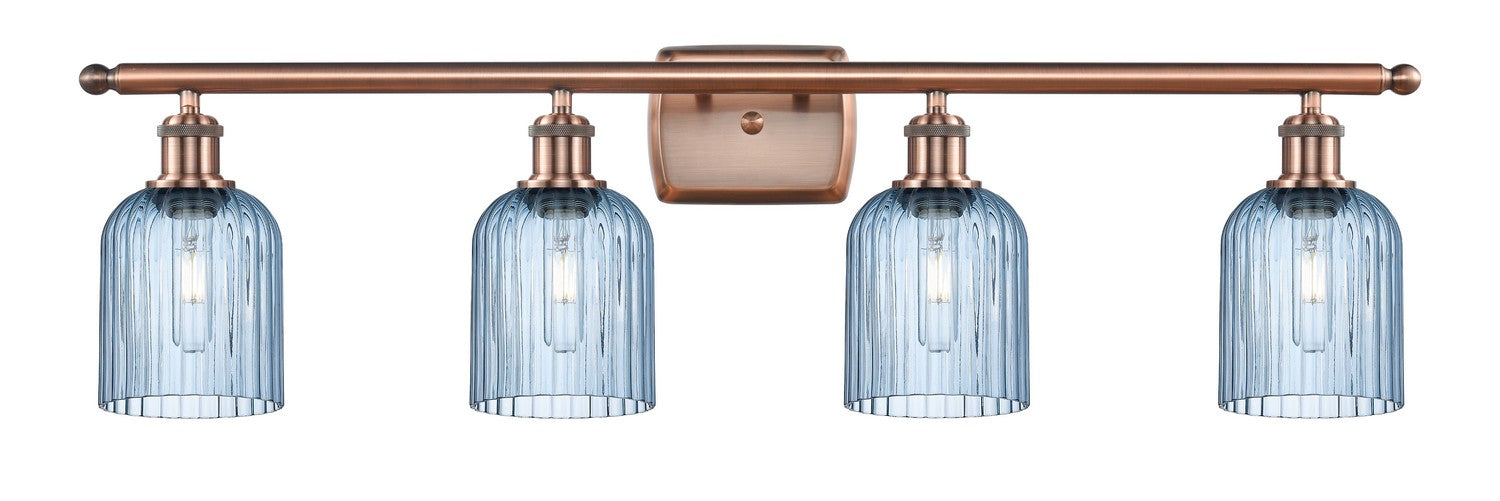 Innovations 516-4W-AC-G559-5BL Four Light Bath Vanity, Antique Copper