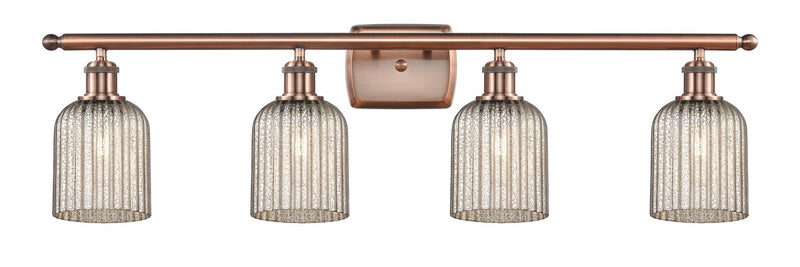 Innovations 516-4W-AC-G559-5ME Four Light Bath Vanity, Antique Copper