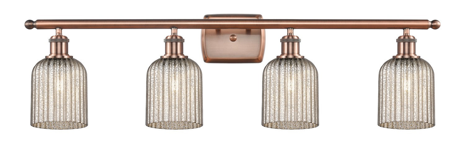 Innovations 516-4W-AC-G559-5ME Four Light Bath Vanity, Antique Copper