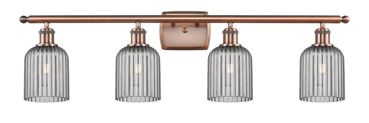 Innovations 516-4W-AC-G559-5SM Four Light Bath Vanity, Antique Copper