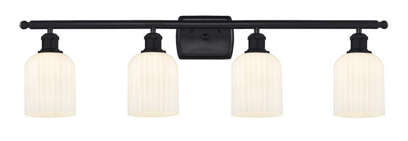 Innovations 516-4W-BK-G559-5GWH Four Light Bath Vanity, Matte Black