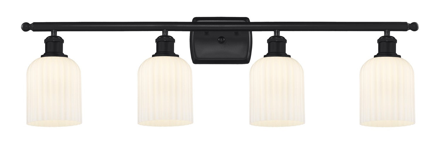 Innovations 516-4W-BK-G559-5GWH Four Light Bath Vanity, Matte Black