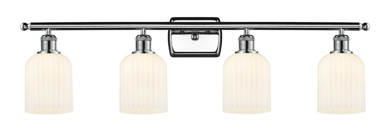 Innovations 516-4W-PC-G559-5GWH Four Light Bath Vanity, Polished Chrome