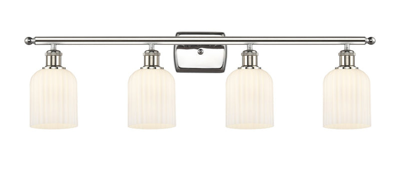 Innovations 516-4W-PN-G559-5GWH Four Light Bath Vanity, Polished Nickel