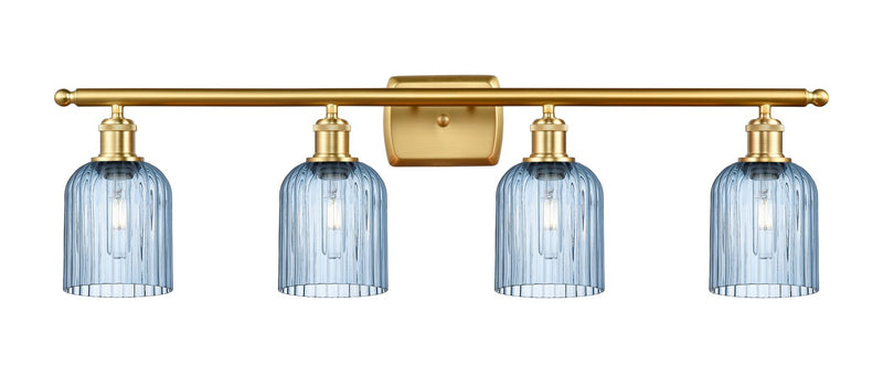 Innovations 516-4W-SG-G559-5BL Four Light Bath Vanity, Satin Gold