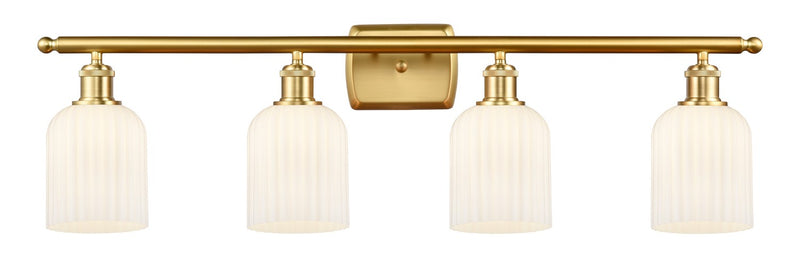 Innovations 516-4W-SG-G559-5GWH Four Light Bath Vanity, Satin Gold
