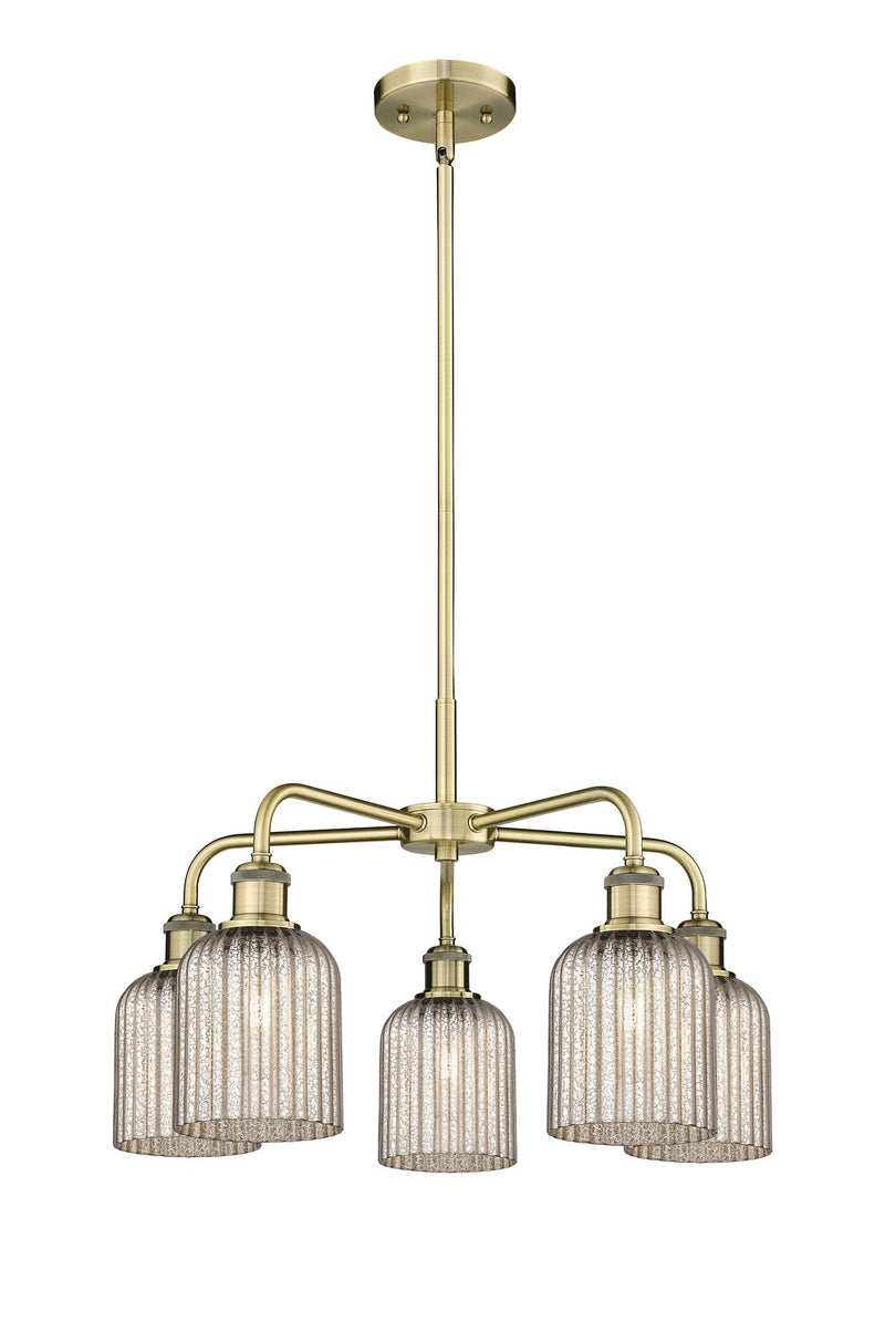 Innovations 516-5CR-AB-G559-5ME Five Light Chandelier, Antique Brass