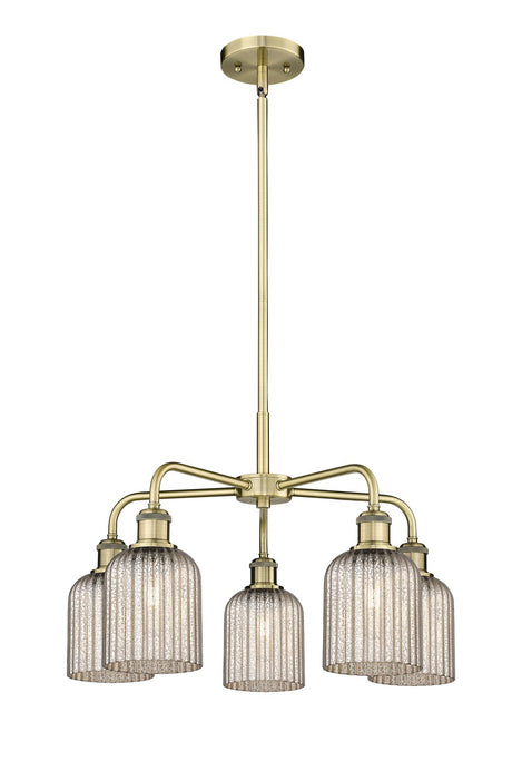 Innovations 516-5CR-AB-G559-5ME Five Light Chandelier, Antique Brass