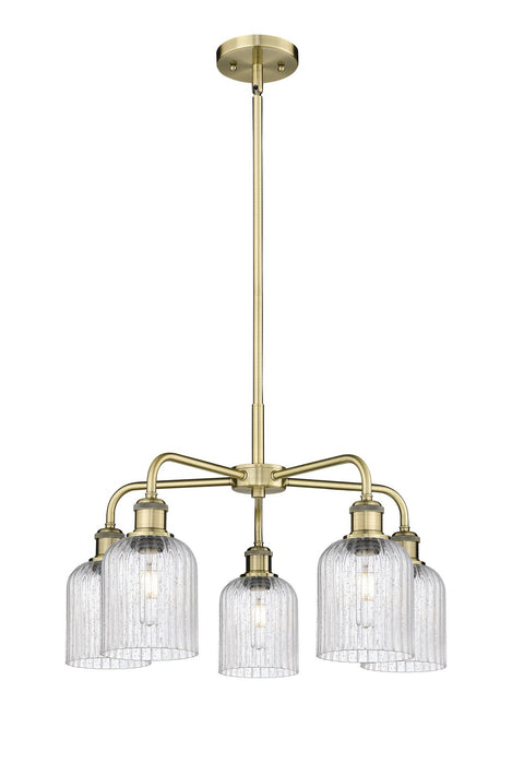 Innovations 516-5CR-AB-G559-5SDY Five Light Chandelier, Antique Brass