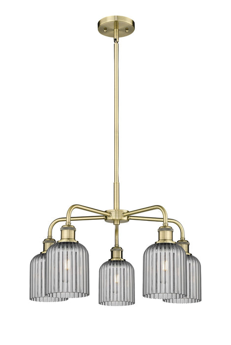 Innovations 516-5CR-AB-G559-5SM Five Light Chandelier, Antique Brass