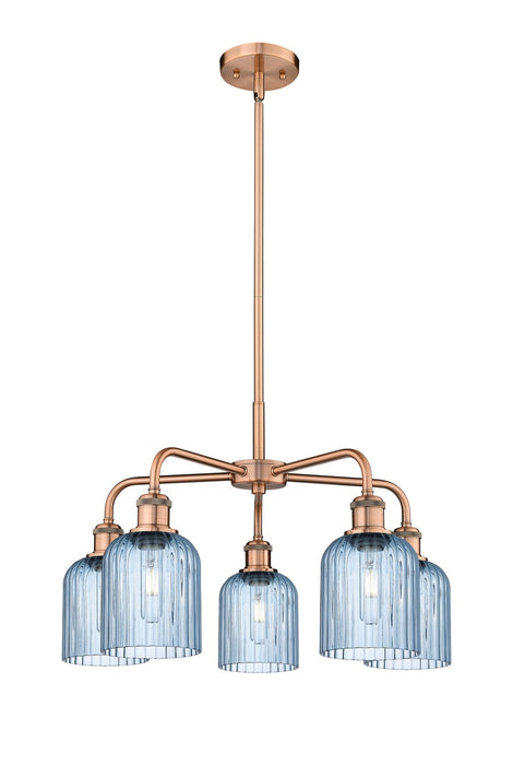 Innovations 516-5CR-AC-G559-5BL Five Light Chandelier, Antique Copper