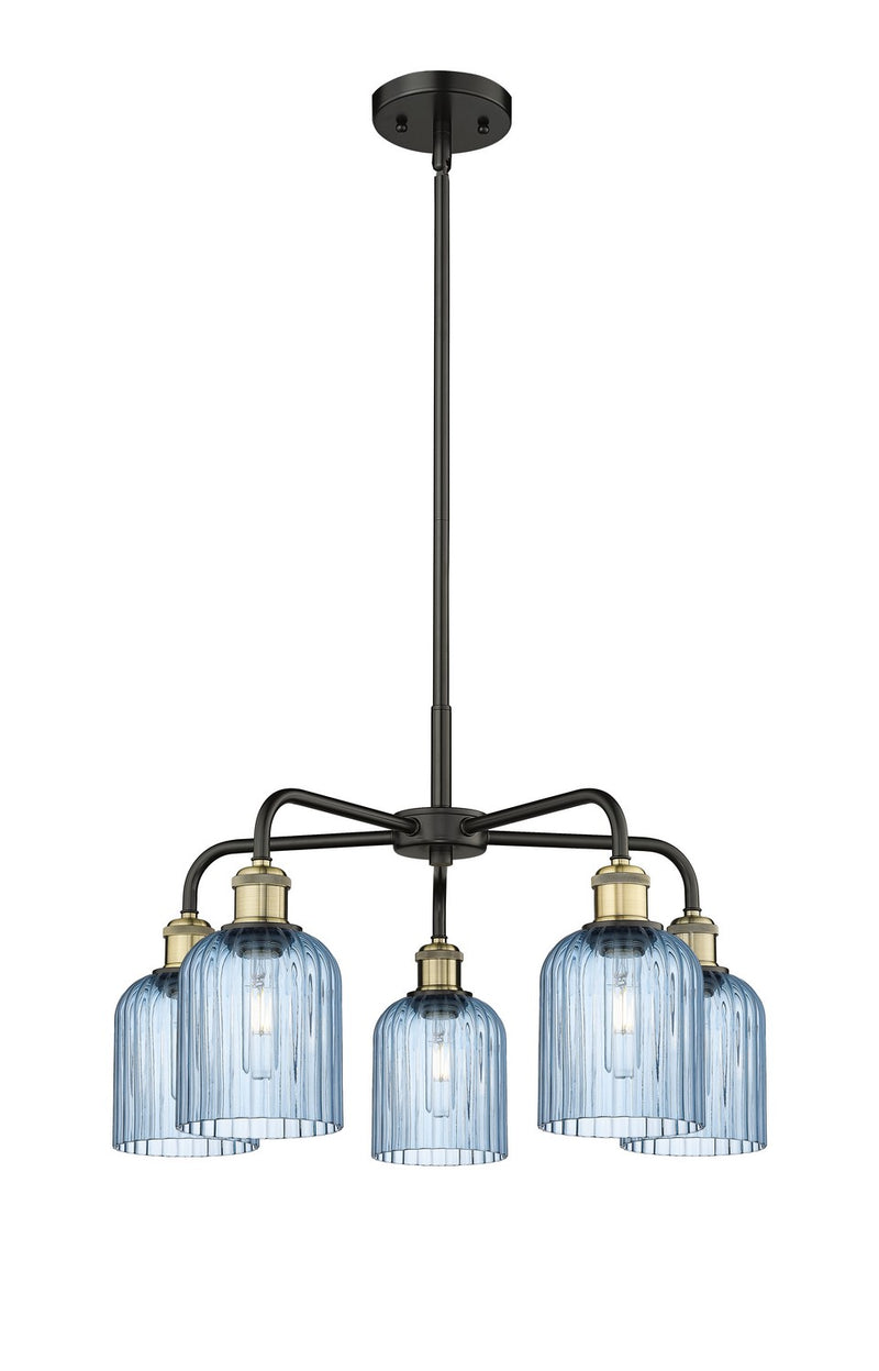 Innovations 516-5CR-BAB-G559-5BL Five Light Chandelier, Black Antique Brass