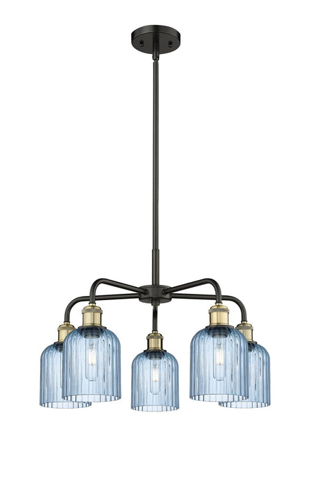 Innovations 516-5CR-BAB-G559-5BL Five Light Chandelier, Black Antique Brass