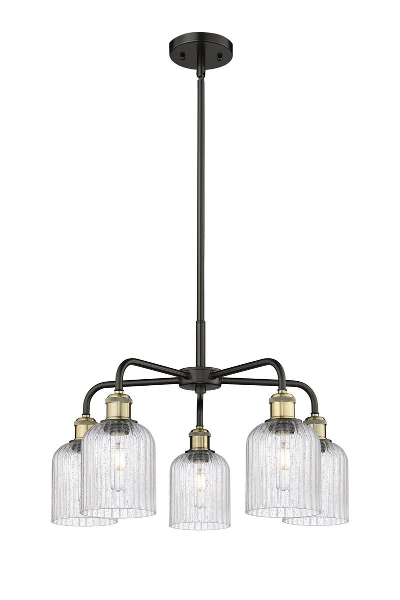 Innovations 516-5CR-BAB-G559-5SDY Five Light Chandelier, Black Antique Brass