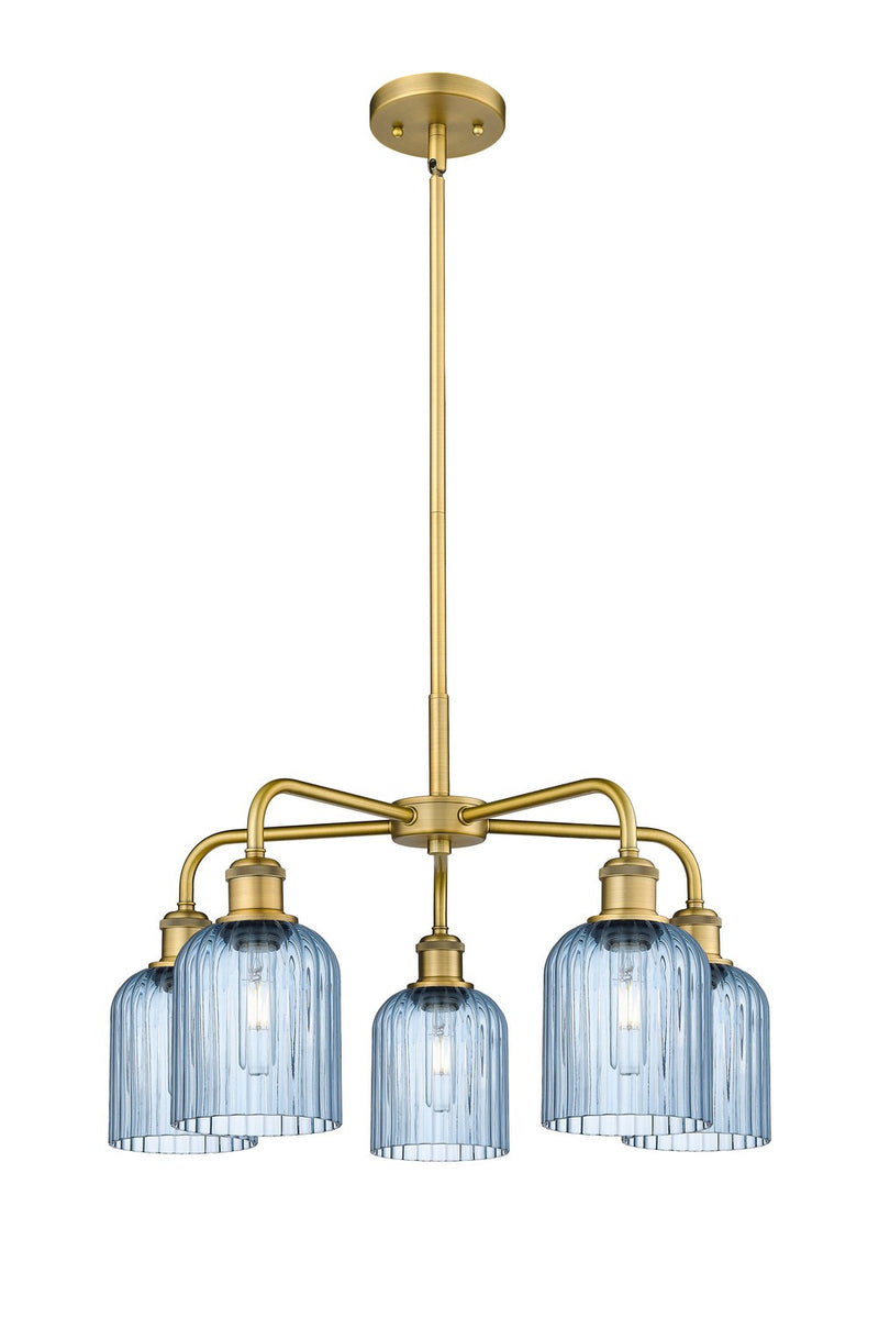 Innovations 516-5CR-BB-G559-5BL Five Light Chandelier, Brushed Brass