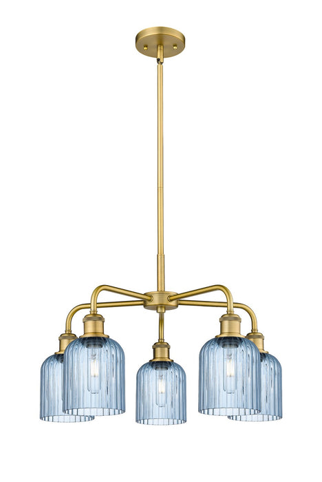 Innovations 516-5CR-BB-G559-5BL Five Light Chandelier, Brushed Brass
