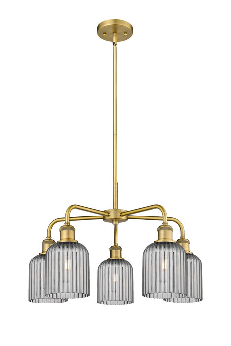 Innovations 516-5CR-BB-G559-5SM Five Light Chandelier, Brushed Brass