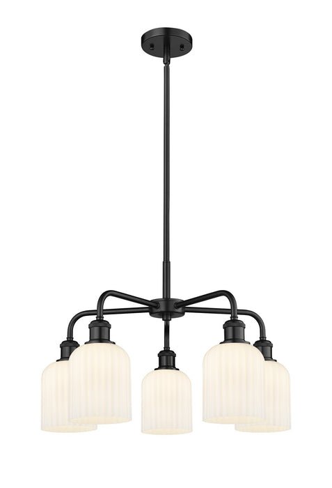 Innovations 516-5CR-BK-G559-5GWH Five Light Chandelier, Matte Black