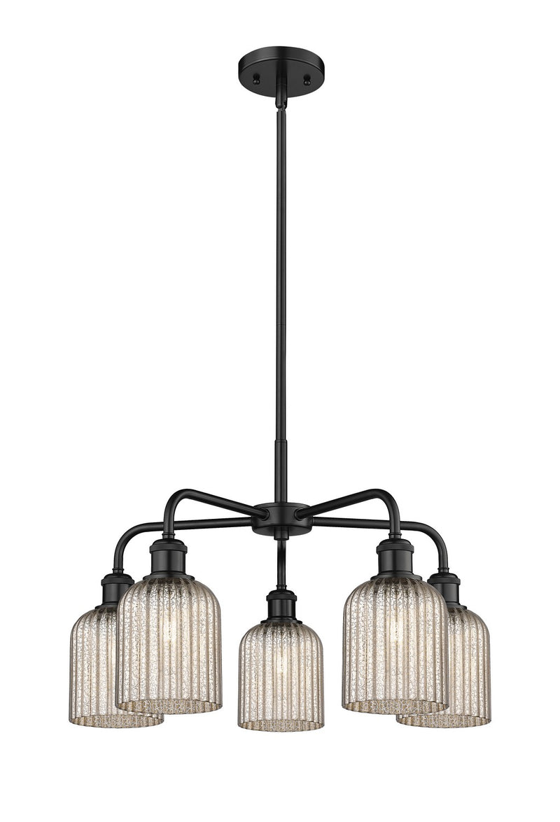 Innovations 516-5CR-BK-G559-5ME Five Light Chandelier, Matte Black