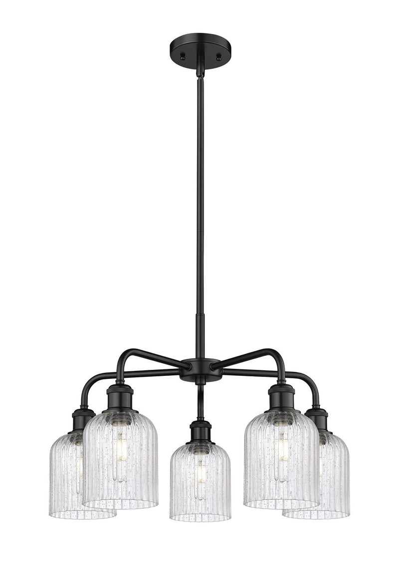 Innovations 516-5CR-BK-G559-5SDY Five Light Chandelier, Matte Black