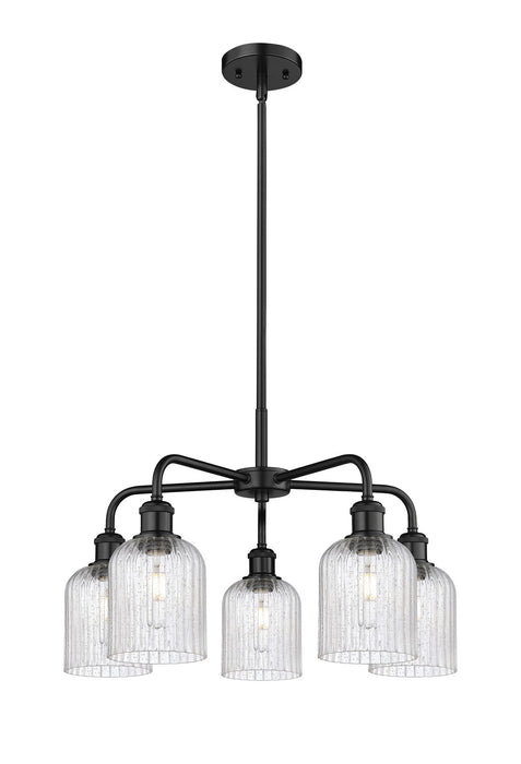 Innovations 516-5CR-BK-G559-5SDY Five Light Chandelier, Matte Black