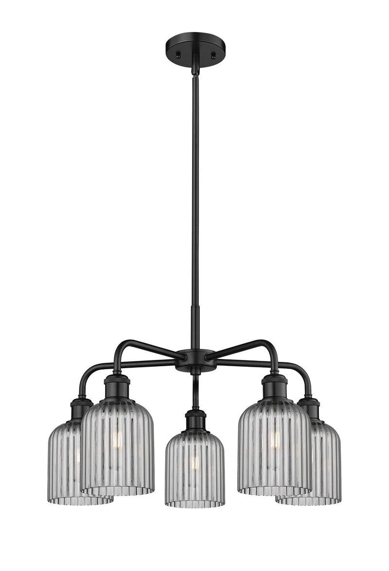 Innovations 516-5CR-BK-G559-5SM Five Light Chandelier, Matte Black