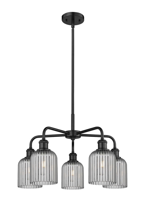 Innovations 516-5CR-BK-G559-5SM Five Light Chandelier, Matte Black