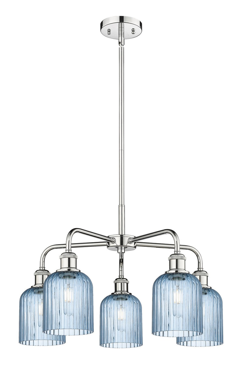Innovations 516-5CR-PC-G559-5BL Five Light Chandelier, Polished Chrome