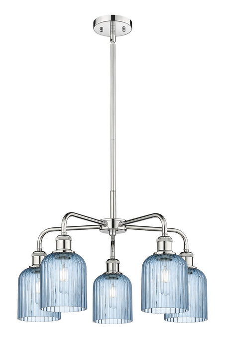 Innovations 516-5CR-PC-G559-5BL Five Light Chandelier, Polished Chrome