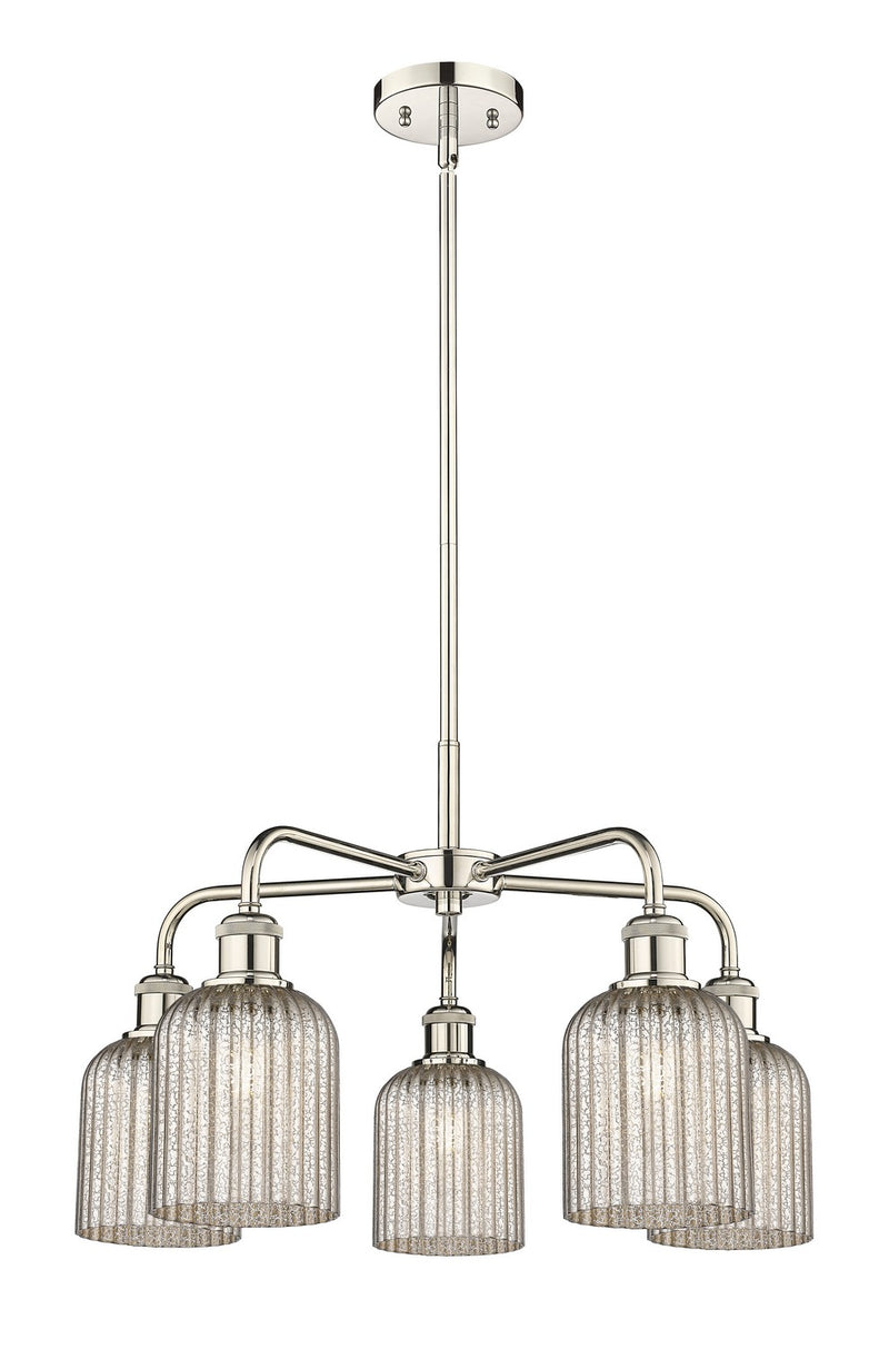 Innovations 516-5CR-PN-G559-5ME Five Light Chandelier, Polished Nickel