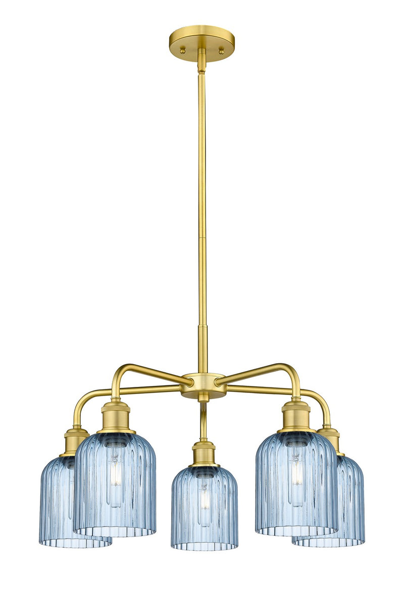 Innovations 516-5CR-SG-G559-5BL Five Light Chandelier, Satin Gold