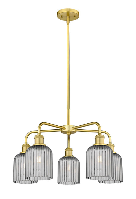 Innovations 516-5CR-SG-G559-5SM Five Light Chandelier, Satin Gold