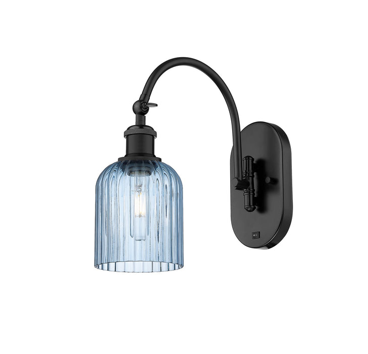 Innovations 518-1W-BK-G559-5BL One Light Wall Sconce, Matte Black