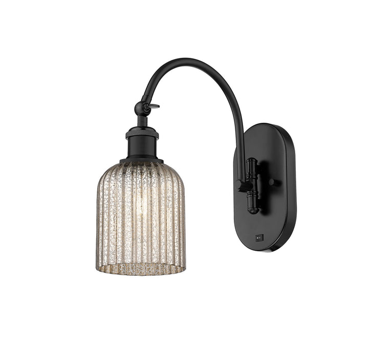 Innovations 518-1W-BK-G559-5ME One Light Wall Sconce, Matte Black