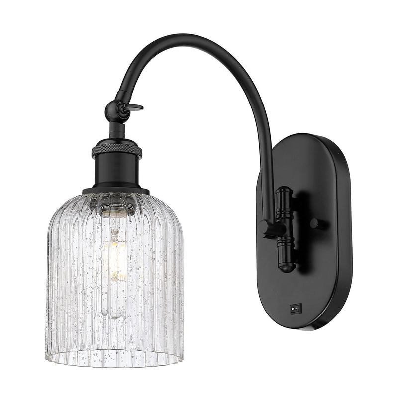 Innovations 518-1W-BK-G559-5SDY One Light Wall Sconce, Matte Black