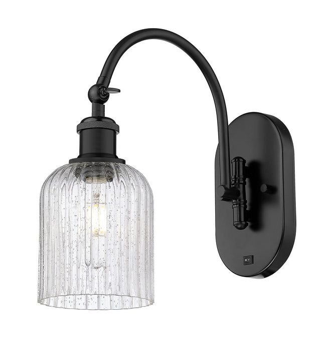 Innovations 518-1W-BK-G559-5SDY One Light Wall Sconce, Matte Black