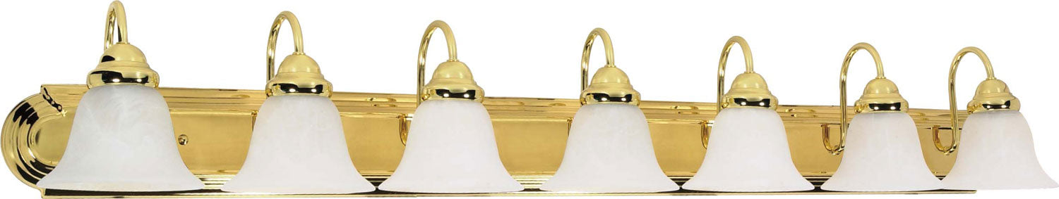 Nuvo Lighting 60-293 Seven Light Vanity, Polished Brass