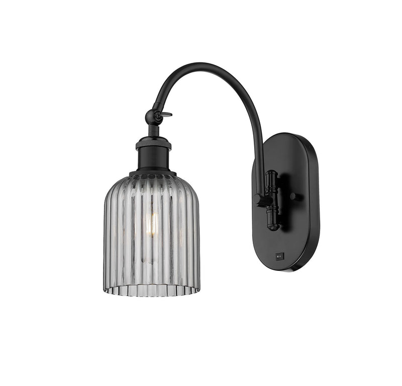 Innovations 518-1W-BK-G559-5SM One Light Wall Sconce, Matte Black